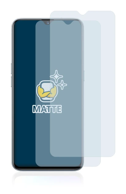 Image of the device realme XT with a wide variety of screen protectors.
