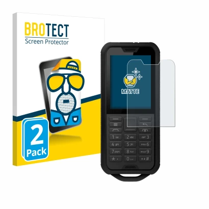 Front side of a product packaging with the brand logo BROTECT. Next to it is the device Nokia 800 Tough shown with the corresp