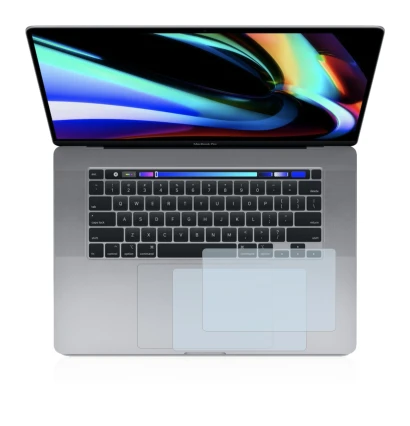Image of the device Apple MacBook Pro 16" 2019 (Touch Trackpad) with a wide variety of screen protectors.