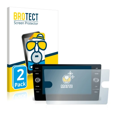 Front side of a product packaging with the brand logo BROTECT. Next to it is the device Volkswagen Touran 2017 Discover Media