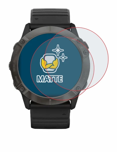 Image of the device Garmin Fenix 6X Pro Solar with a wide variety of screen protectors.