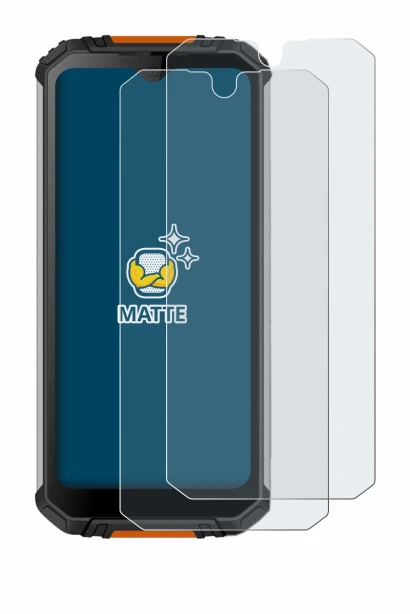 Image of the device Oukitel WP6 with a wide variety of screen protectors.