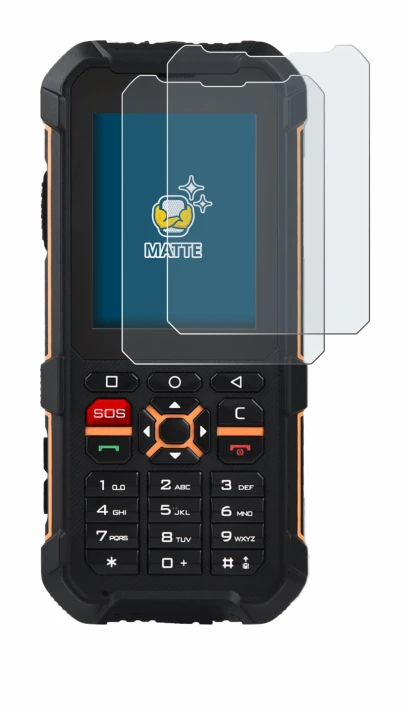 Image of the device RugGear RG170 with a wide variety of screen protectors.