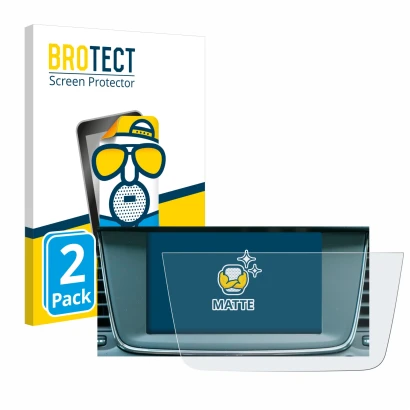 Front side of a product packaging with the brand logo BROTECT. Next to it is the device Opel Grandland X Hybrid 2020 IntelliLi