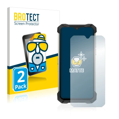 Front side of a product packaging with the brand logo BROTECT. Next to it is the device Doogee S88 Pro shown with the correspo