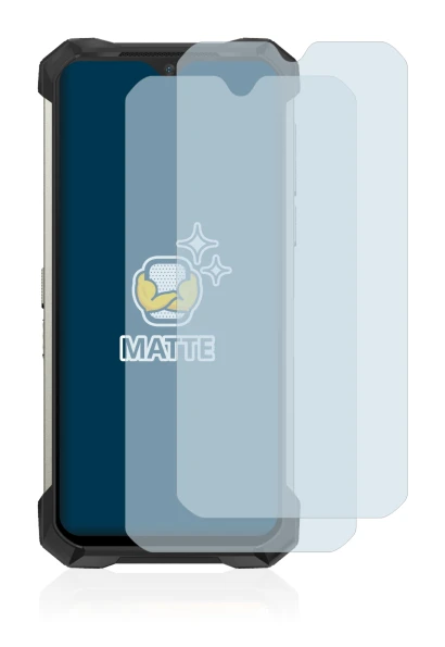 Image of the device Doogee S88 Pro with a wide variety of screen protectors.