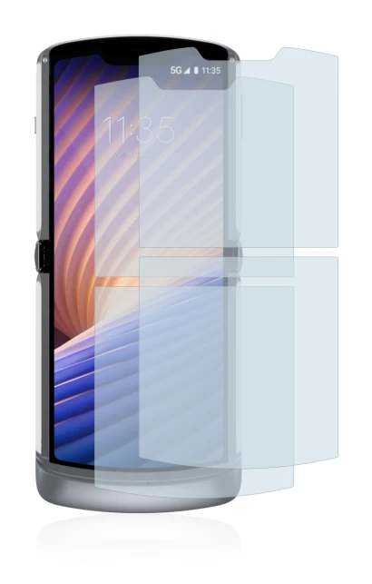 Image of the device Motorola Razr 5G 2020 with a wide variety of screen protectors.