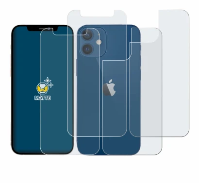Image of the device Apple iPhone 12 mini (Front+Back) with a wide variety of screen protectors.