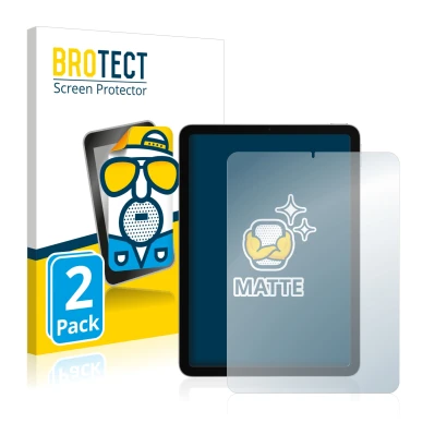 Front side of a product packaging with the brand logo BROTECT. Next to it is the device Apple iPad Air 4 2020 (4th Gen.) shown