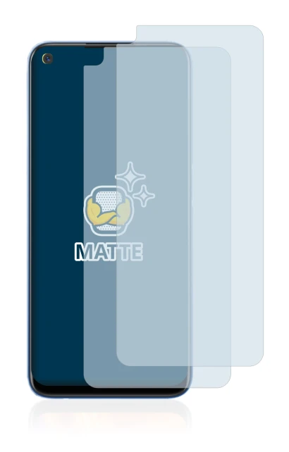 Image of the device realme 7 with a wide variety of screen protectors.