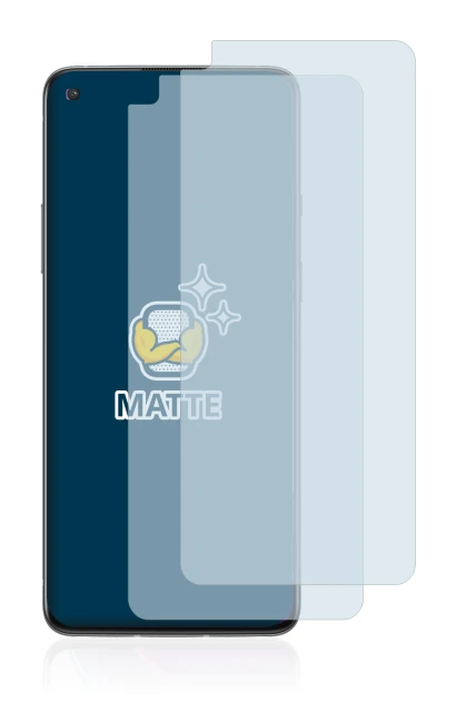 Image of the device OnePlus 8T Plus with a wide variety of screen protectors.