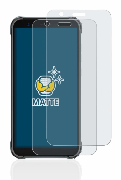 Image of the device Blackview BV4900 Pro with a wide variety of screen protectors.