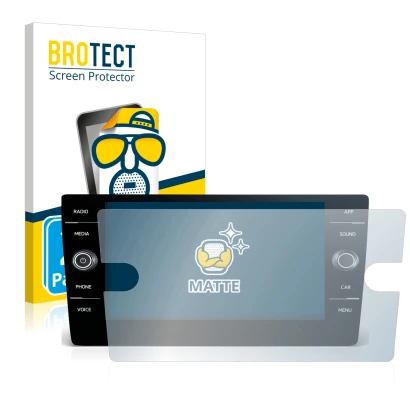 Front side of a product packaging with the brand logo BROTECT. Next to it is the device Volkswagen Passat Variant TDI DSG 2020