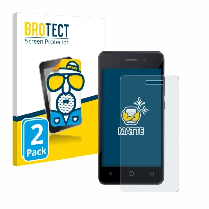 Front side of a product packaging with the brand logo BROTECT. Next to it is the device Omnipod Dash shown with the correspond