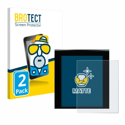 Front side of a product packaging with the brand logo BROTECT. Next to it is the device Renault Megane 4 2020 Multimedia Easy 