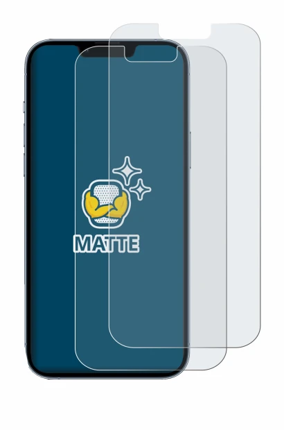 Image of the device Apple iPhone 13 Pro Max with a wide variety of screen protectors.