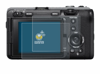 Image of the device Sony FX3 with a wide variety of screen protectors.