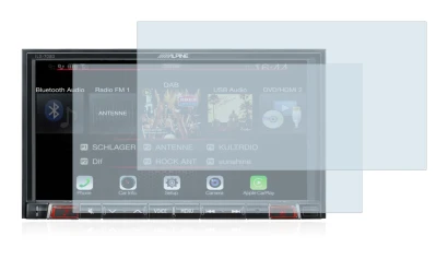 Image of the device Alpine iLX-702D with a wide variety of screen protectors.