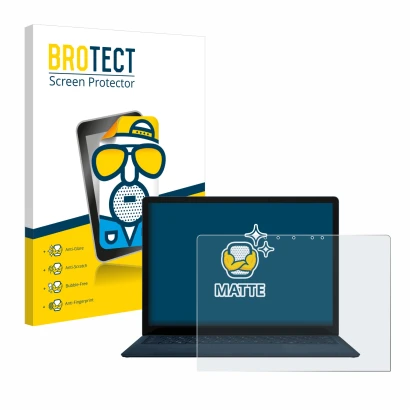 Front side of a product packaging with the brand logo BROTECT. Next to it is the device Microsoft Surface Laptop 4 13.5" shown