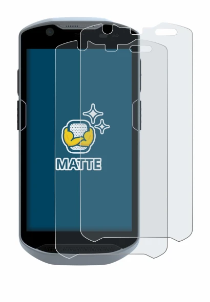 Image of the device Zebra TC52x with a wide variety of screen protectors.