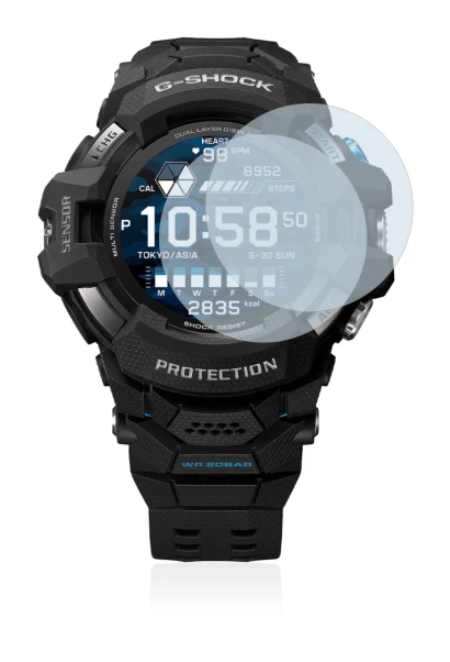 Image of the device Casio G-Shock GSW-H1000 with a wide variety of screen protectors.