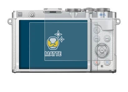 Image of the device Olympus PEN E-P7 with a wide variety of screen protectors.