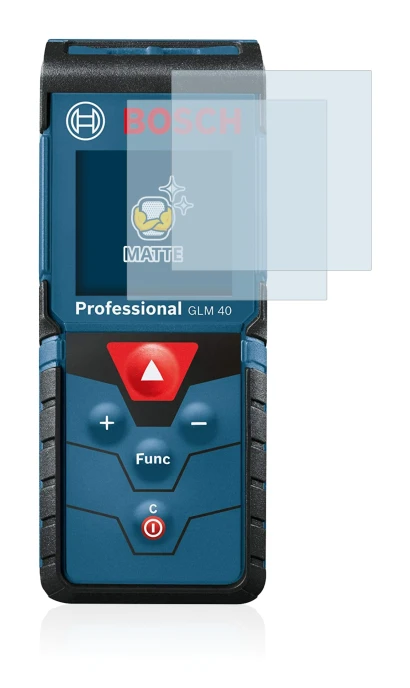 Image of the device Bosch GLM 40 Professional with a wide variety of screen protectors.