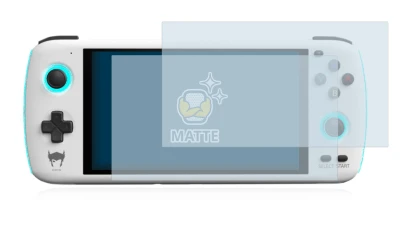 Image of the device AYN Odin with a wide variety of screen protectors.