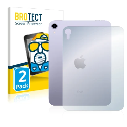 Front side of a product packaging with the brand logo BROTECT. Next to it is the device Apple iPad Mini 6 2021 (6th. Gen., Bac