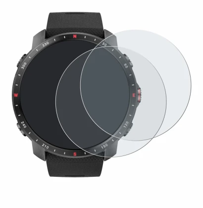 Image of the device Polar Grit X Pro with a wide variety of screen protectors.