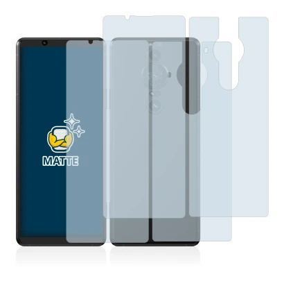 Image of the device Sony Xperia Pro-I (Front+Back) with a wide variety of screen protectors.