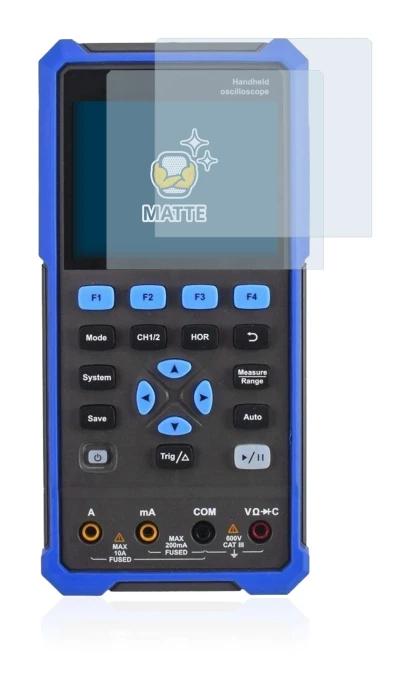 Image of the device Owon HDS 200 Series with a wide variety of screen protectors.