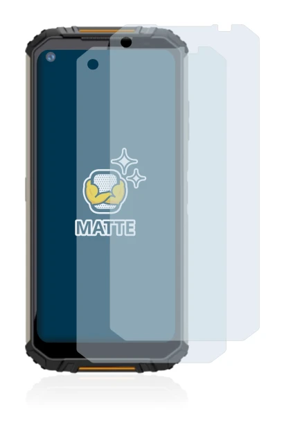 Image of the device Oukitel WP16 with a wide variety of screen protectors.