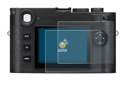 Image of the device Leica M11 with a wide variety of screen protectors.
