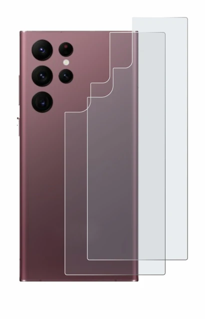 Image of the device Samsung Galaxy S22 Ultra 5G (Back) with a wide variety of screen protectors.