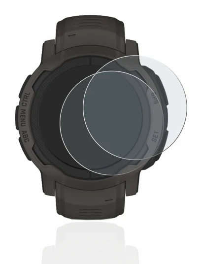 Image of the device Garmin Instinct 2 with a wide variety of screen protectors.