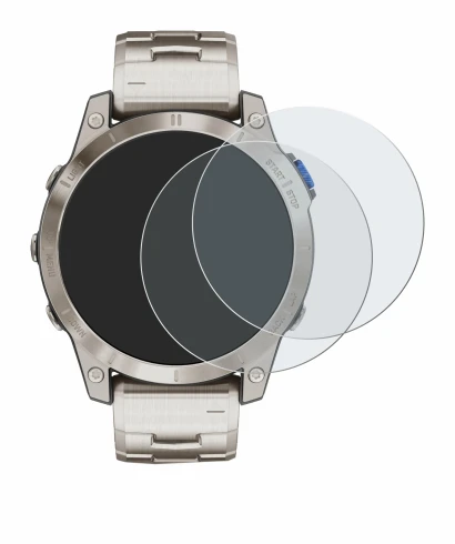 Image of the device Garmin D2 Mach 1 with a wide variety of screen protectors.