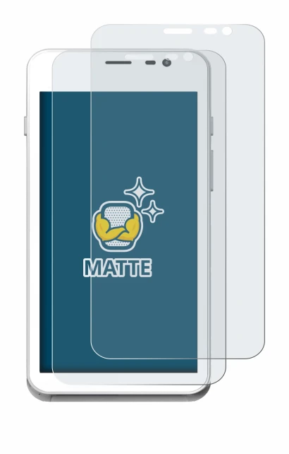 Image of the device Pax A77 with a wide variety of screen protectors.