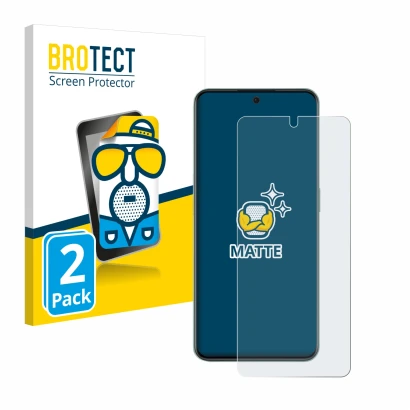Front side of a product packaging with the brand logo BROTECT. Next to it is the device OnePlus 10R shown with the correspondi