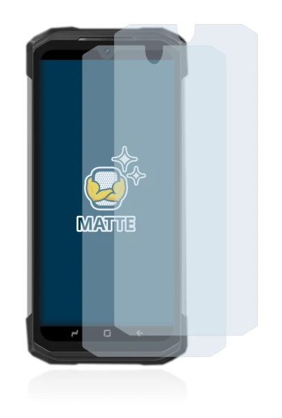 Image of the device Doogee S98 Pro with a wide variety of screen protectors.