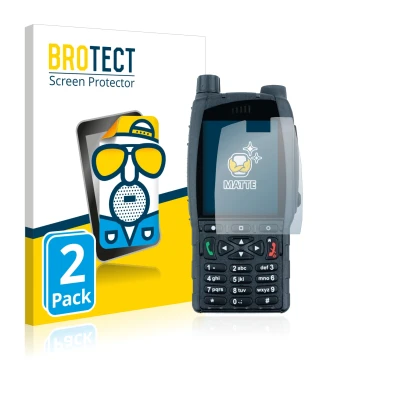 Front side of a product packaging with the brand logo BROTECT. Next to it is the device Sepura SC21 shown with the correspondi