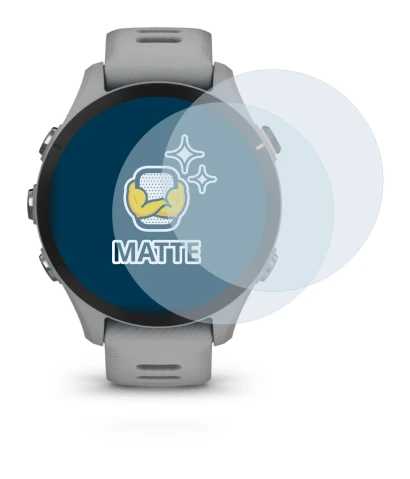 Image of the device Garmin Forerunner 255S with a wide variety of screen protectors.