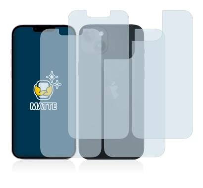 Image of the device Apple iPhone 14 (Front+Back) with a wide variety of screen protectors.