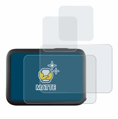 Image of the device GoPro Hero 11 Black with a wide variety of screen protectors.