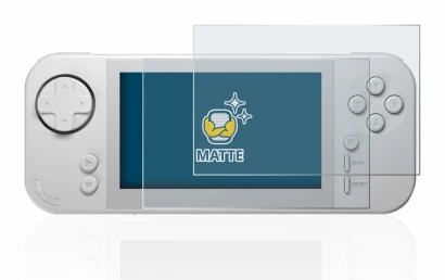 Image of the device Evercade EXP with a wide variety of screen protectors.