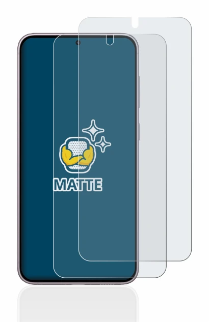 Image of the device Samsung Galaxy S23 with a wide variety of screen protectors.