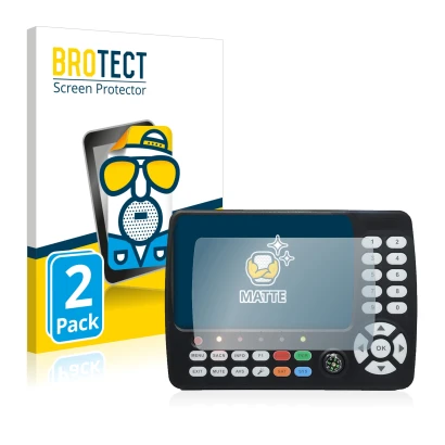 Front side of a product packaging with the brand logo BROTECT. Next to it is the device Satlink ST-5150 DVB-S/S2/T/T2/C shown