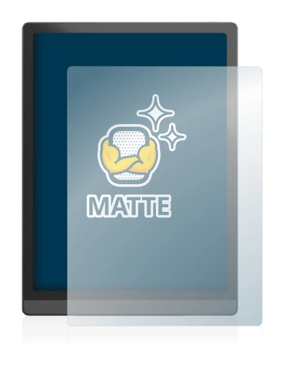 Image of the device Boox Tab X with a wide variety of screen protectors.