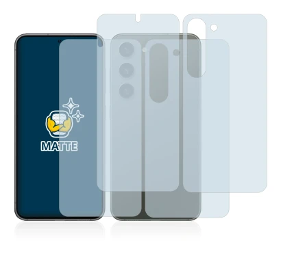 Image of the device Samsung Galaxy S23 (Front+Back) with a wide variety of screen protectors.