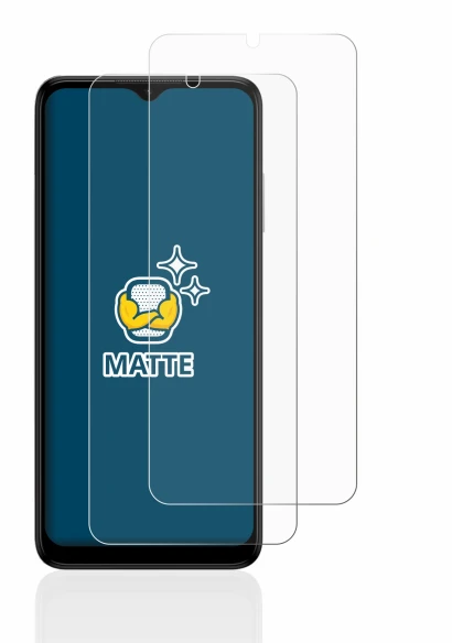 Image of the device Nokia G22 with a wide variety of screen protectors.